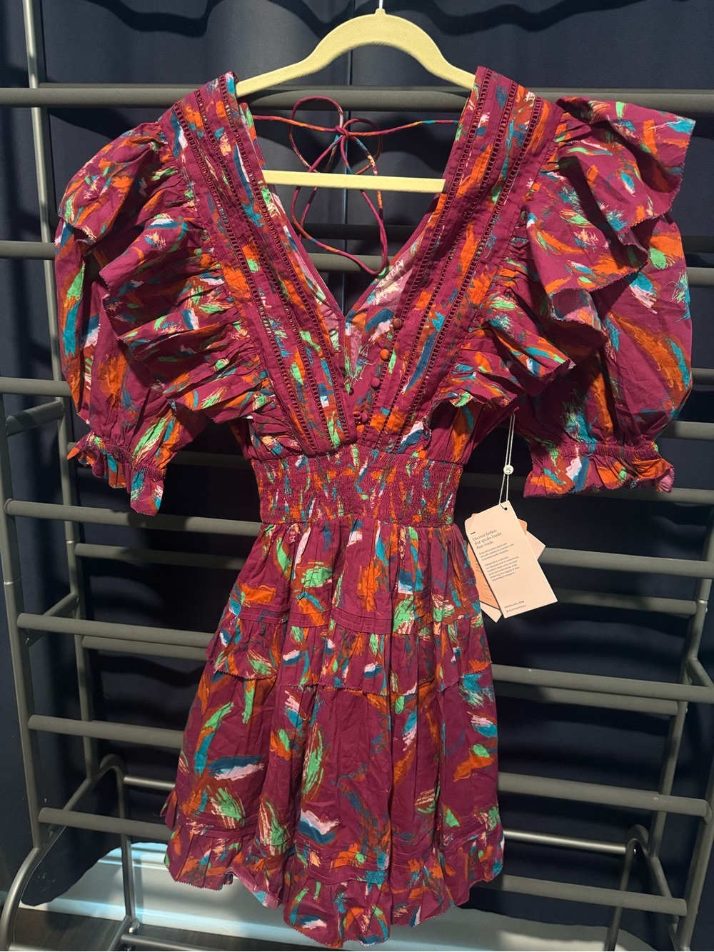 Alivia Puff-Sleeve Mini Dress